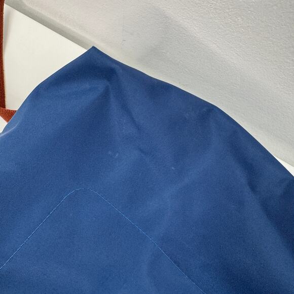 LONGCHAMP Le Pliage Backpack Navy Brown Snap Button Top Handle Adjustable FRANCE - Picture 10 of 12